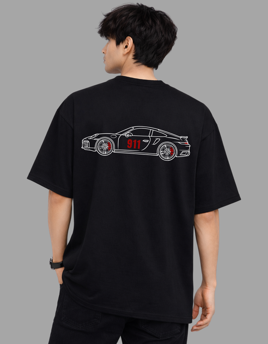 911 Redline Authority Oversized Tee - Engineered to Dominate. Designed to Stand Out.