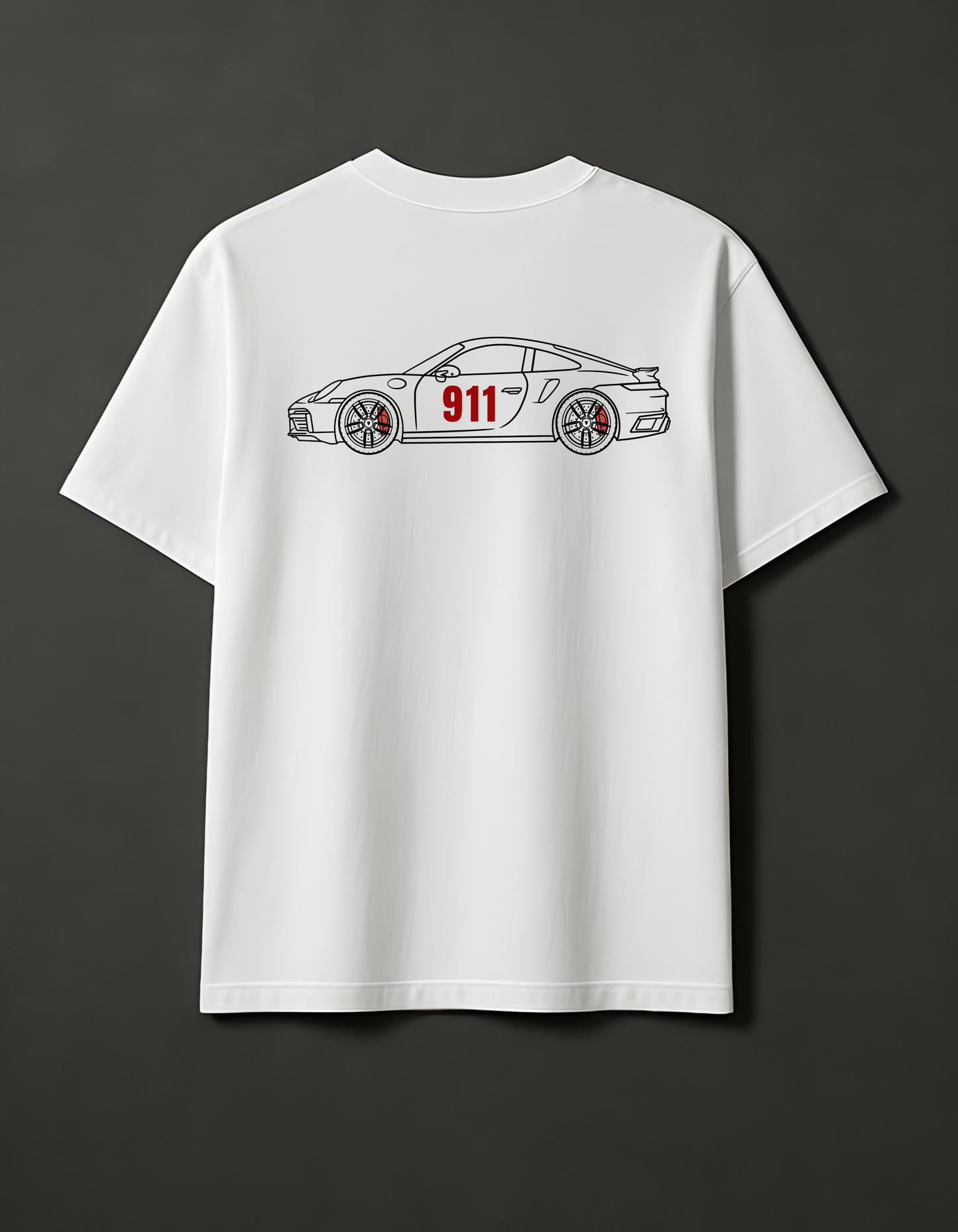 911 Motion Line Oversized Tee - Precision in Motion. Power in Silence.