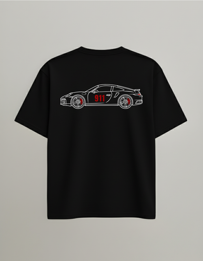 911 Redline Authority Oversized Tee - Engineered to Dominate. Designed to Stand Out.