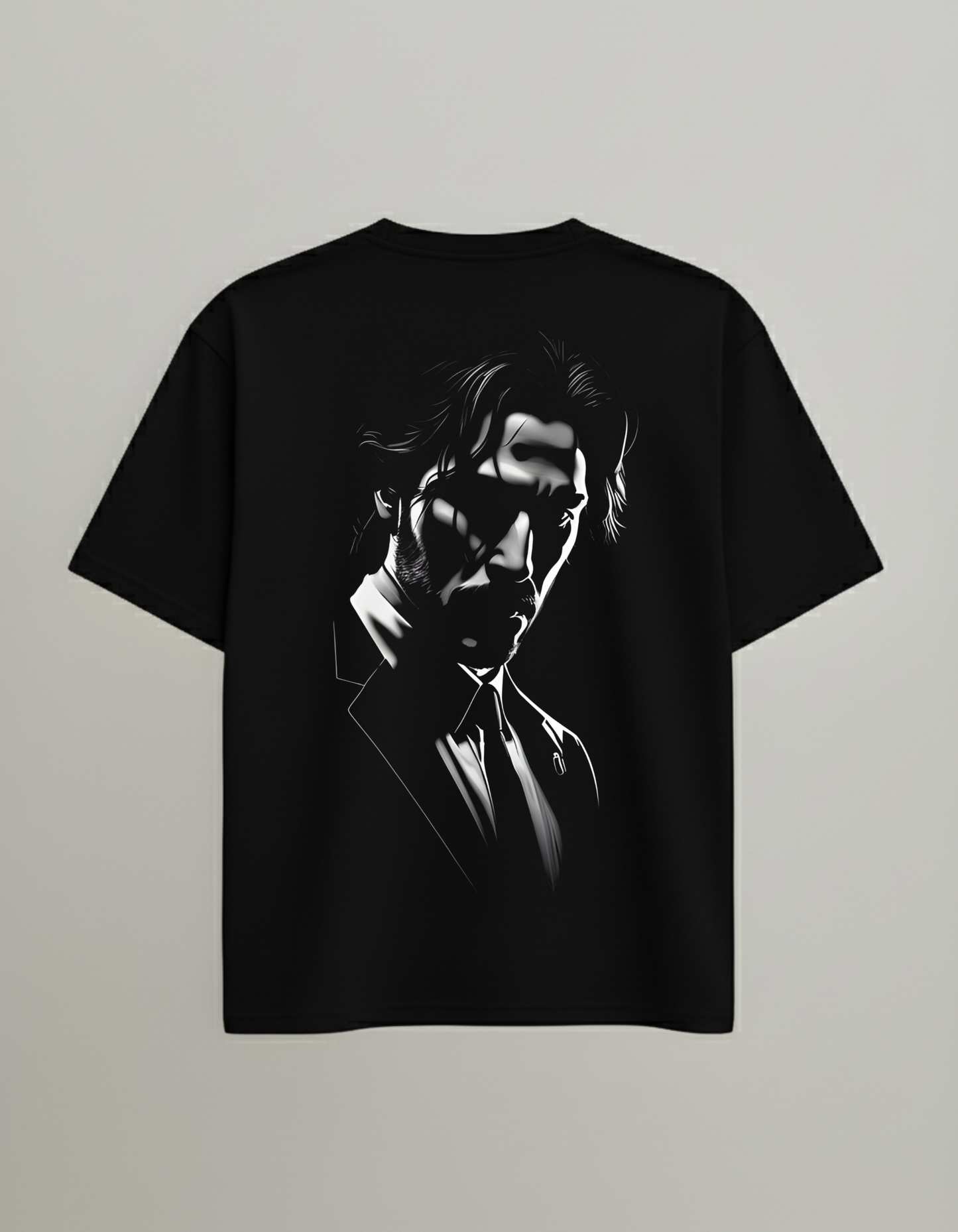 Silent Threat Oversized Tee - He Doesn’t Chase. He Ends.