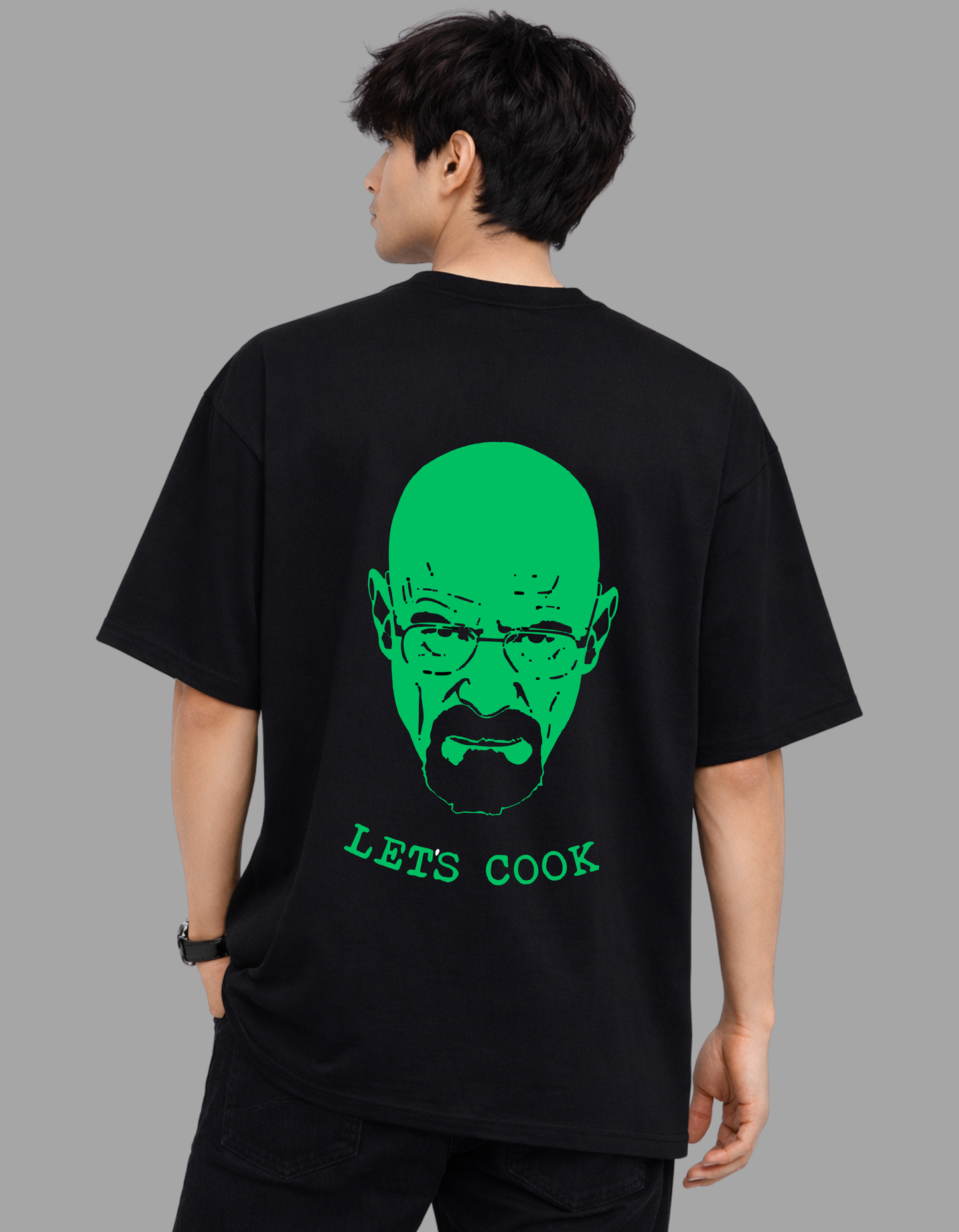Let Him Cook Oversized Tee - Stay Quiet. Build Loud.