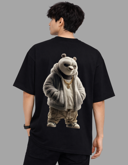 Savage Panda Oversized Tee - Looks Calm. Moves Cold.