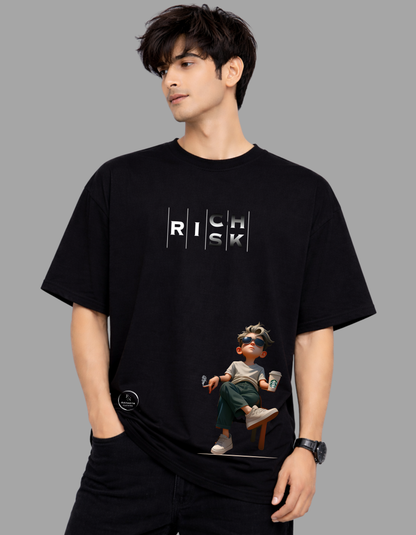 Rich Risk Oversized Tee - No Risk. No Rich.