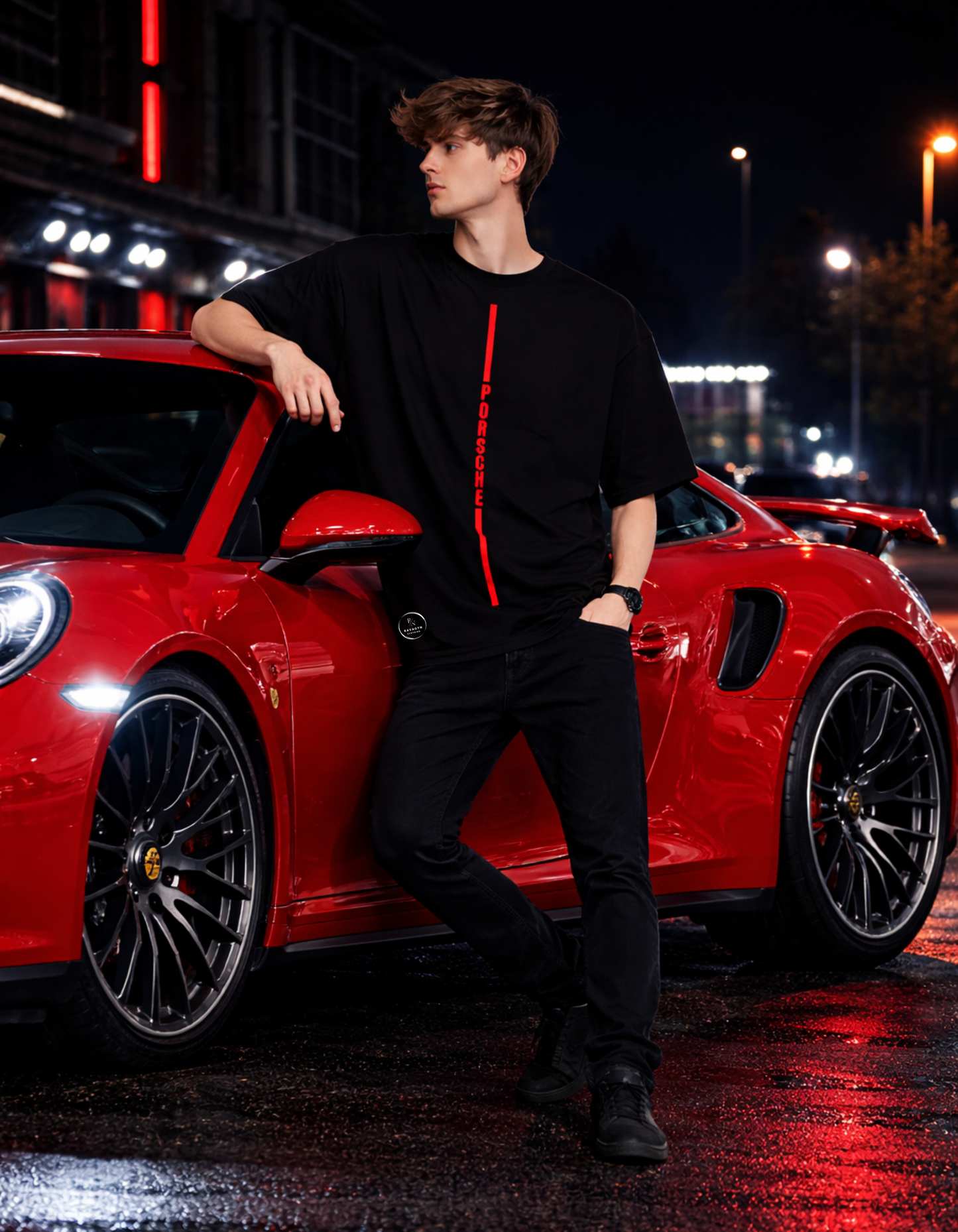 911 Redline Authority Oversized Tee - Engineered to Dominate. Designed to Stand Out.