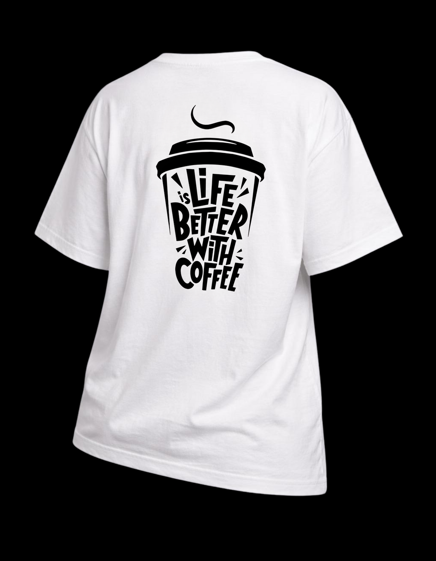 "Life Is Better With Coffee" – Women’s Oversized Statement Tee