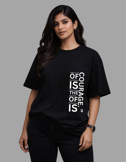 "FREEDOM & COURAGE" – Women’s Oversized Mindset Tee
