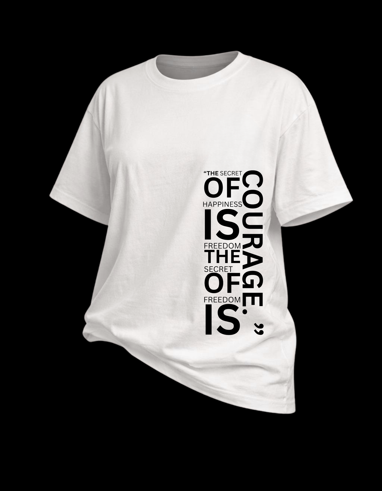 “FREEDOM & COURAGE” Women’s Oversized Tee – White Edition
