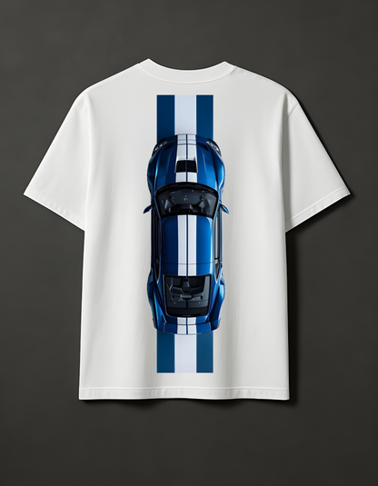 Mustang Velocity Stripe Oversized Tee - Speed in Silence. Power in Control.