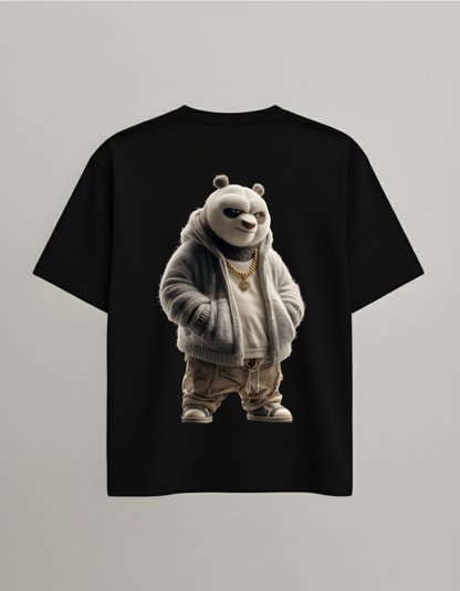 Savage Panda Oversized Tee - Looks Calm. Moves Cold.