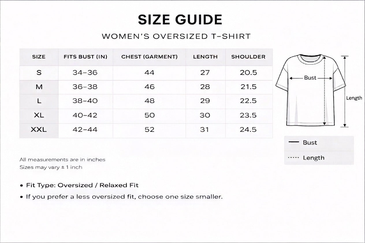 "DARK" – Women’s Oversized Street Tee
